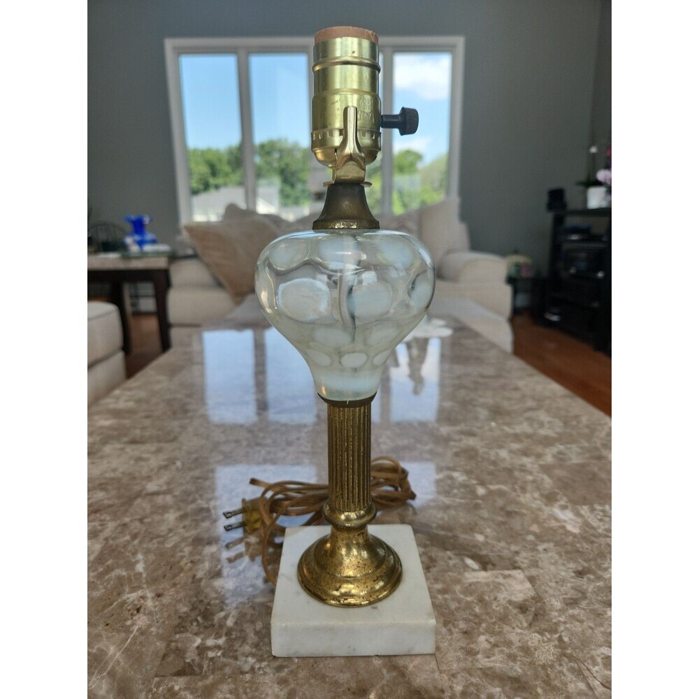 Vintage Fenton Coin Dot Lamp